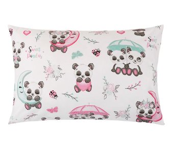 Povláček bavlna - medvídek panda - povláček 40x60cm na zip ( pouze povlak ) Povláček bavlna - medvídek panda - povláček 40x60cm na zip ( pouze povlak )