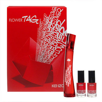 KENZO Flower Tag toaletní voda 50 ml + lak na nehty Kenzo Flower 5 ml Rock & Roll Red + lak na nehty Kenzo Flower 5 ml Sweet & Sour Orange