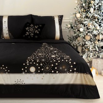 Vánoční povlečení 100% bavlna CHRISTIE VI. 1x 200x220 cm, 2x povlak 70x80 cm francouzské povlečení MyBestHome