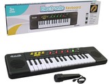 Piáno elektronické, mikrofon, 32 kláves, 22 demo,  47,5 x 13,5 cm