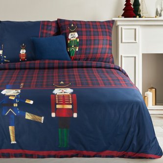 Vánoční povlečení 100% bavlna LOUSKÁČEK 1x 200x220 cm, 2x povlak 70x80 cm francouzské povlečení MyBestHome