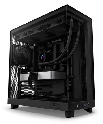 NZXT skříň H6 Flow dvoukomorová / MidT / 3x120mm fan / 2xUSB 3.2 / USB-C / prosklená bočnice i čelo / černá NZXT skříň H6 Flow dvoukomorová / MidT / 3x120mm fan / 2xUSB 3.2 / USB-C / prosklená bočnice i čelo / černá