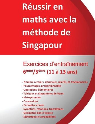 Exercices entraînement 6ème/5ème - Réussir en maths avec la méthode de Singapour: Réussir en maths avec la méthode de Singapour