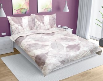 Povlečení bavlna na dvoudeku - béžový list - 1x 240x220, 2ks 70x90 cm (240 cm šířka x 220 cm délka prodloužená) Povlečení bavlna na dvoudeku - béžový list - 1x 240x220, 2ks 70x90 cm (240 cm šířka x 220 cm délka prodloužená)