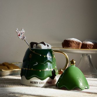 Vánoční hrnek | EILIS | Vánoční stromek zelený | 0,45 l | 803722 Homla