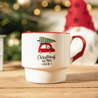 Vánoční hrnek | CARANO | s autem | 0,25 l | 833606 Homla