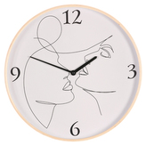 Hodiny nástěnné, MDF s dřevěným rámem, 40cm.