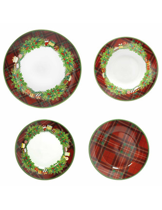 Vánoční jídelní sada 18 ks talířů REGALOMAGIA BRANDANI