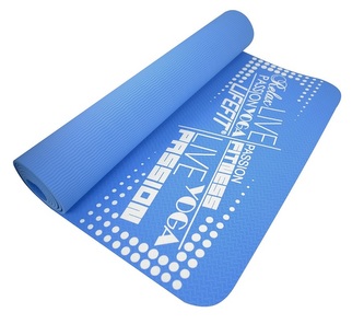 Podložka LIFEFIT® YOGA MAT TPE, 183x61x0,4cm, modrá