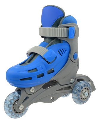 Kolečkové brusle TRISKATE BASIC vel.XS (27-30), šedo-modré