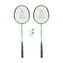 Badmintonový set SULOV®, 2x raketa, 2x míček, vak - zeleno-černý
