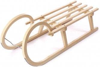 Dřevěné saně SULOV® SPORT, sedák dřevo, 105cm