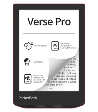 PocketBook 634 Verse Pro Passion Red, červený PocketBook 634 Verse Pro Passion Red, červený