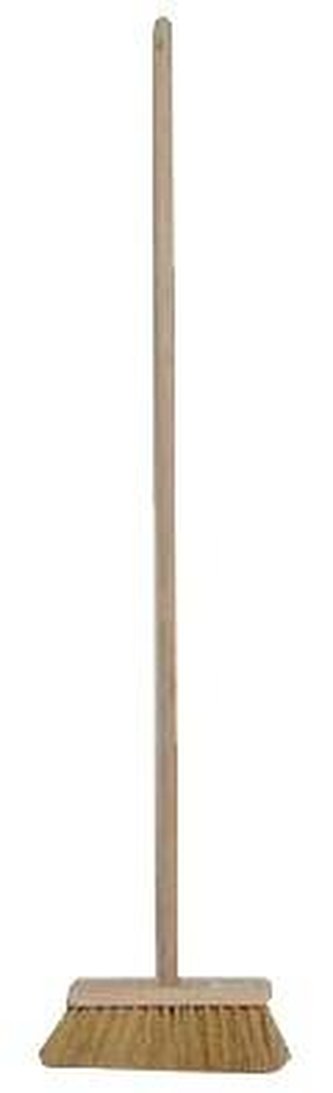 Koště úklidové s holí dřev. hnědý vlas