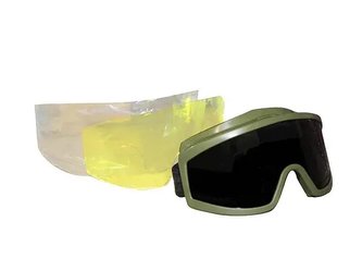 Brýle ochranné panoramatické 3 v 1 ( průhledné, jantarové, tmavé) Panorama | 06-01-1004