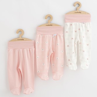 Kojenecké polodupačky New Baby Classic II Holka 3ks růžová - velikost 74 (6-9m)