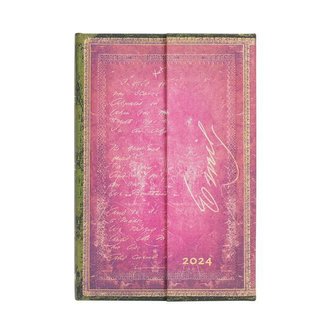 Paperblanks 2024 Emily Dickinson, I Died for Beauty Embellished Manuscripts Collection 12-Month Mini Horizontal Wrap Closure 160