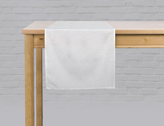 Vánoční ubrus - běhoun na stůl CRYSTAL DUST krémová 35x140 cm