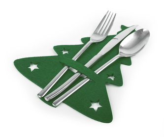 Vánoční prostírání pod příbory STROMEČEK - ZELENÁ 18,5x25 cm Mybesthome