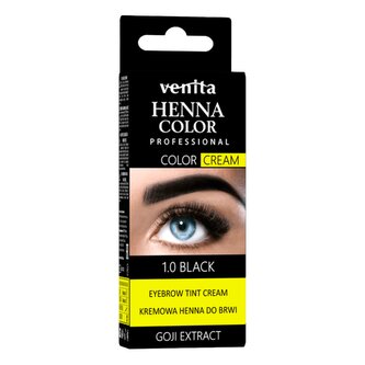 Henna barva na obočí a řasy Černá s extraktem GOJI