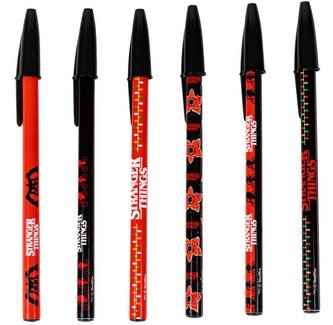 Set 6 kusů propisek Netflix|Stranger Things: Loga a znaky (balení 14 x 18 x 5 cm)