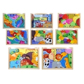 Dřevěné puzzle - mix