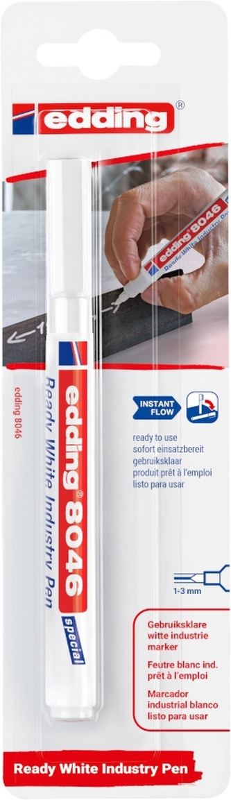 Permanentní popisovač EDDING 8046 Ready white, blistr