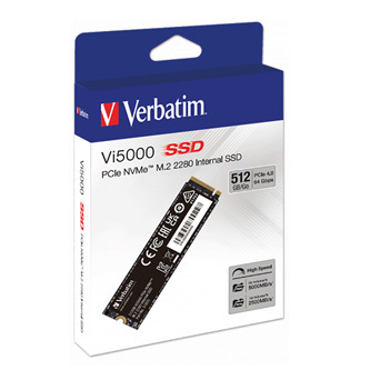 Interní disk SSD Verbatim interní NVMe, 512GB, Vi5000 M.2, 31825, 5000 MB/s-R, 2500 MB/s-W Interní disk SSD Verbatim interní NVMe, 512GB, Vi5000 M.2, 31825, 5000 MB/s-R, 2500 MB/s-W
