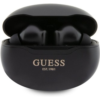 Guess True Wireless Metalic Finish bezdrátová sluchátka černá