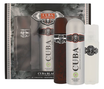 Cuba Black toaletní voda 100 ml + voda po holení 100 ml + deodorant 200 ml
