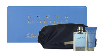 Salvatore Ferragamo Acqua Essenziale toaletní voda 100 ml + balzám po holení 50 ml + kosmetická taška