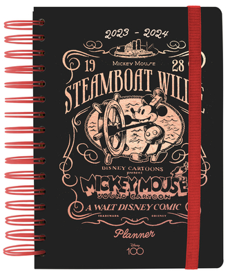 Plánovací denní školní diář A5 2023/2024 Disney: Mickey Mouse se samolepkami, záložkami a obálkou (14,8 x 21 cm)