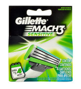 Gillette Mach3 Náhradní břit Sensitive 4 ks pro muže