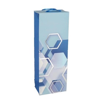 Dárková taška Bag box - modrá (22,5x13,5x20 cm)