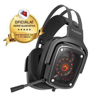 Marvo HG9046, Sluchátka s mikrofonem TRUE 7.1 surround, USB podsvícená (PC)