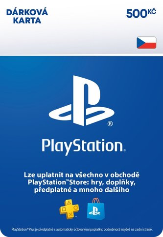 Sony PlayStation Store předplacená karta 500 CZK