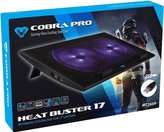 Media-Tech MT2659 Cobra PRO Head Buster 17 - chladící podložka pro notebook 15,5 až 17 palců, černá (PC)