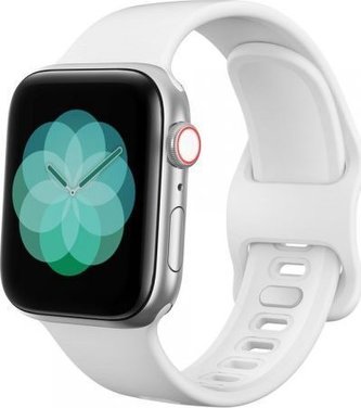 Tech-Protect Náhradní gumový řemínek pro Apple Watch 42/ 44mm, Bílý