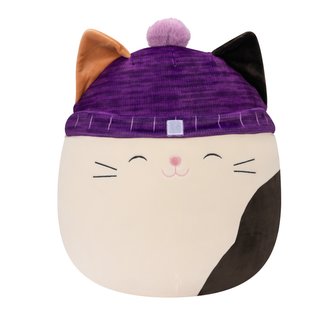 SQUISHMALLOWS Kočka s čepicí - Cam, 40 cm