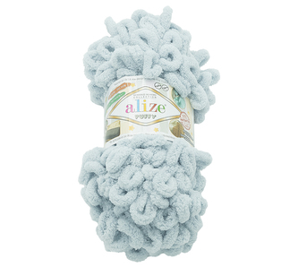Příze PUFFY - světle šedá - 100g / 9 m