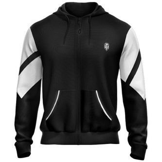 Mikina World of Tanks na zip černobílá XL