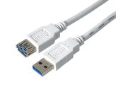 PremiumCord Prodlužovací kabel USB 3.0 Super-speed 5Gbps A-A, MF, 9pin, 2m, bílá (ku3paa2w)