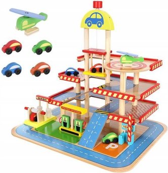 Kruzzel 9351 dřevěné parkovací garáže s výtahem