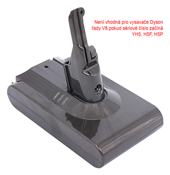 Baterie Dyson V8 4000mAh, Li-lon 21,6V PREMIUM Baterie Dyson V8 4000mAh, Li-lon 21,6V PREMIUM
