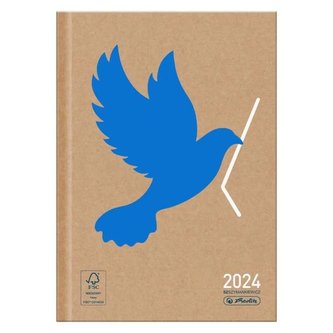 Kalendarz 2024 A5 dzienny Eco gołąb HERLITZ
