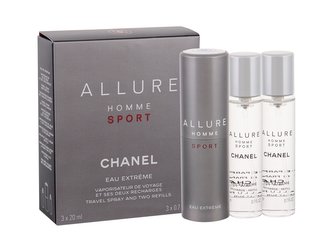 Chanel Allure Homme Sport Eau Extreme Toaletní voda 3x20 ml Twist and Spray pro muže