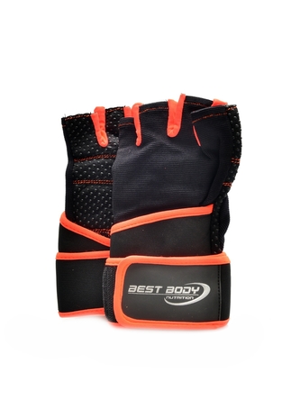 Best Body nutrition - Fitness rukavice Fun oranžové - velikost XL