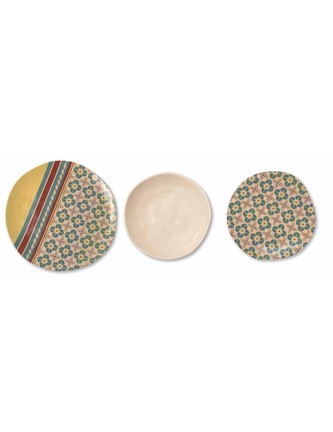 Jídelní 18-ti dílná sada talířů LE CEMENTINE INFIORE BRANDANI