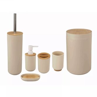 Koupelnová sada Decent 6ks béžová Present Time