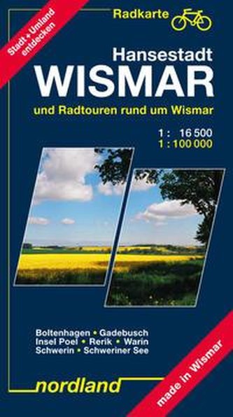 Radfahrer Stadtkarte Hansestadt Wismar